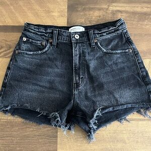 Abercrombie & Fitch High-Rise Black Denim Cutoff Shorts
